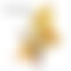 Écusson patch brodé thermocollant ** 14 x 22 cm ** oiseau cigogne fleur beige - applique à repasser