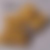 B22 / jaune ** 17 x 17 mm ** ourson nounours - bouton  tige plastique - vendu à l'unité -  couture