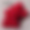 B22 / rouge ** 17 x 17 mm ** ourson nounours - bouton  tige plastique - vendu à l'unité -  couture
