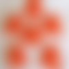 Bouton plat - ourson nounours / orange ** 16 x 20 mm ** vendu à l'unité -  couture - b24