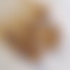  bouton perle champignon demi boule sur tige - b01 bis /  beige ** 10 mm **vendu à l'unité