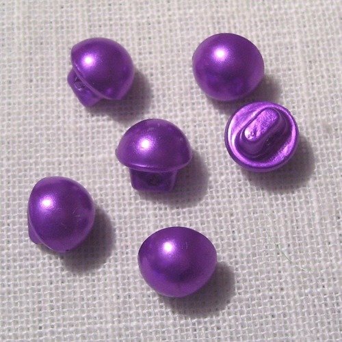 Bouton perle champignon demi boule sur tige - b01 bis / lilas ** 10 mm ** vendu à l'unité