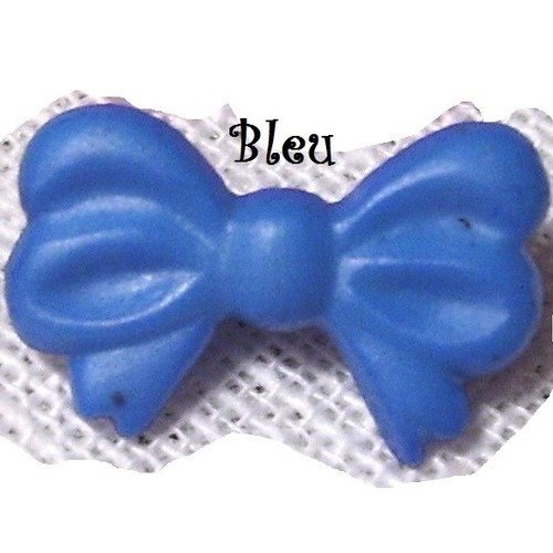 B08 / bleu ** 18 x 10 mm ** bouton tige / noeud papillon - coloris au choix - vendu à l'unité -  couture scrapbooking