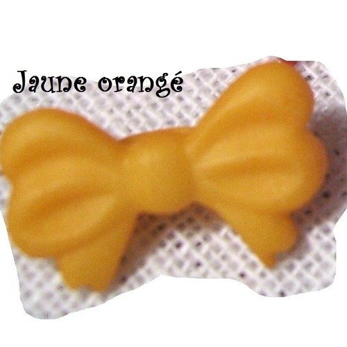 B08 / jaune orange ** 18 x 10 mm ** bouton tige / noeud papillon - coloris au choix - vendu à l'unité -  couture scrapbooking