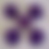 B10 / violet ** 15 mm ** bouton tige / fleur soleil tournesol - vendu à l'unité - tricot couture 