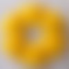 B13 / jaune tournesol  ** 15 x 15 mm ** coeur -  lot de 6 boutons en résine plat 2 trous - couture, layette, scrapbooking, carterie