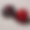 Bouton tige / coccinelle rouge noir ** 13 x 15 mm ** vendu à l'unité - tricot couture - b21