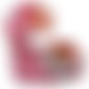 Écusson patch - chat humoristique rayure rose ** 7 x 8 cm ** applique à repasser