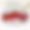 Écusson patch - nuage blanc, mot lettre oops rouge ** 8 x 5,5 cm ** applique brodée thermocollante