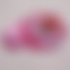Écusson patch thermocollant - petit chat humoristique rose ** 6,5 x 4 cm ** applique brodée à repasser