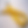 Collier cordon organza ** jaune tournesol ** tour de cou coton ciré et ruban voile - vendu à l'unité - création bijoux pendentif