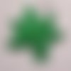 Écusson patch brodé thermocollant - feuille arbre érable / vert ** 4,5 x 4,5 cm ** applique à repasser