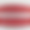 Ruban carreaux vichy / rouge ** 25 mm  ** galon bord dentelle festonné aspect plastifié - vendu au mètre
