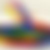 Ruban gros grain double face - arc en ciel rainbow multicolore ** 10 mm ** galon imprimé - vendu par 50 cm