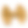 Gros noeud double ruban satin  / beige doré** 11 x 8 cm ** applique à coudre vendu à l'unité - n°29