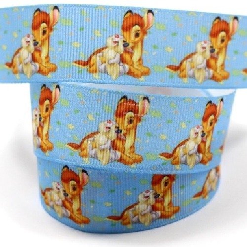38 mm Large Ruban gros grain Trio de Chats et Petit lapin vendu // mètre