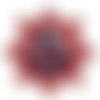 Écusson patch - ancre bleu rouge mer  ** 6 x 6 cm ** applique thermocollante