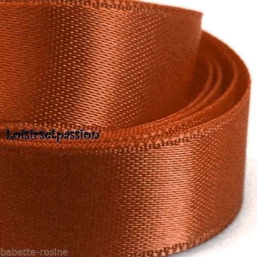10 mètres de ruban satin uni - 117 / cuivre ** 10 mm ** galon simple face, mariage, fêtes, loisirs créatifs, noeuds