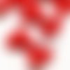 N°02 / rouge pois blanc - noeud papillon, pois plumetis en ruban gros grain, 25 x 15 mm, vendu à l'unité, couture, scrapbooking, carterie