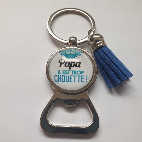 Porte clés papa, chouette papa,fêtes des père