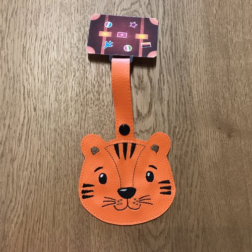 Étiquette tigre orange