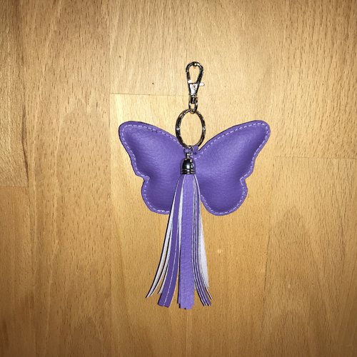 Porte-clés papillon violet