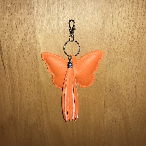 Porte-clés papillon orange