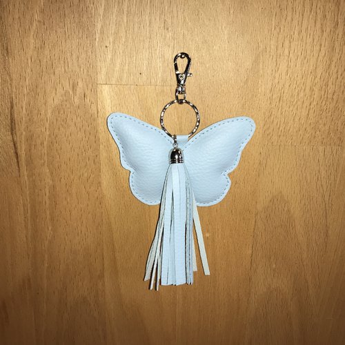 Porte-clés papillon bleu ciel