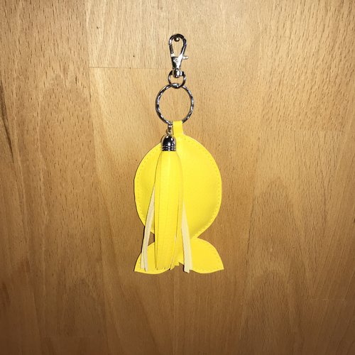 Porte-clés poisson jaune