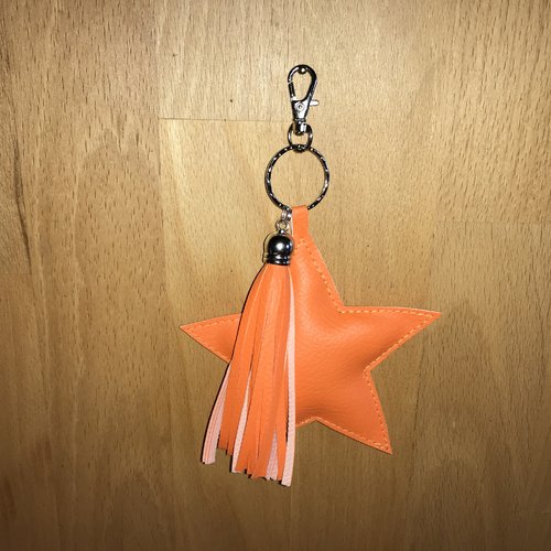 Porte-clés étoile orange