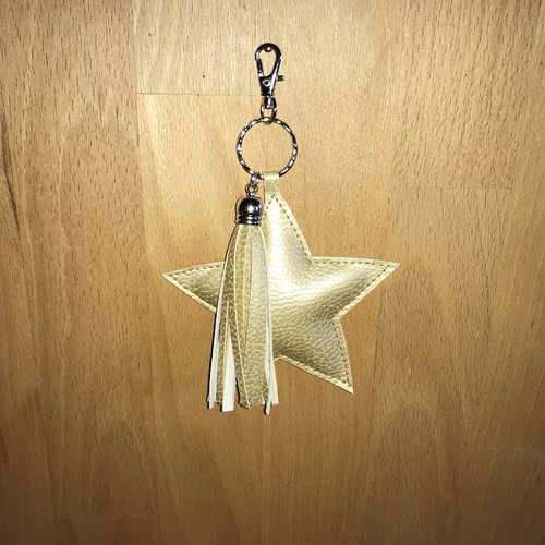 Porte-clés étoile dorée