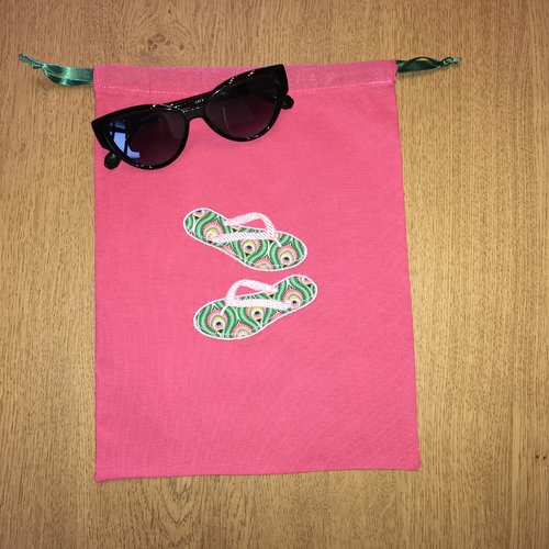 Sac tongs peacok vert
