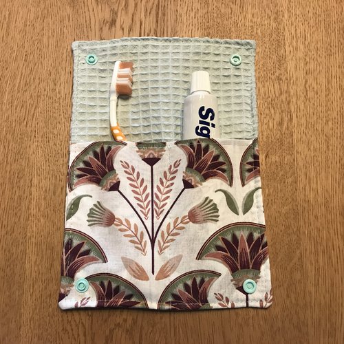 Étui brosse à dents sakura vert aqua
