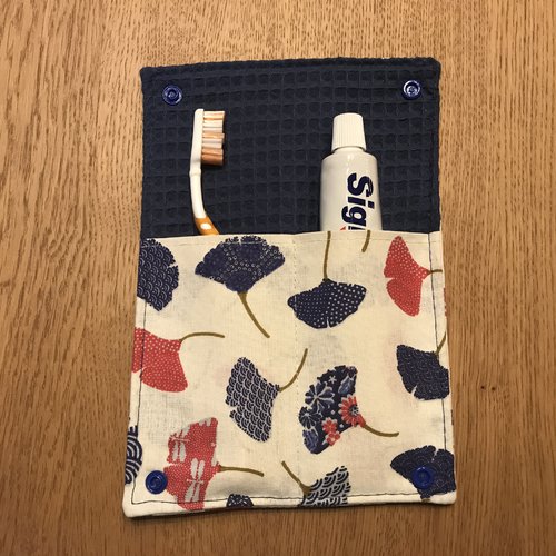 Étui brosse à dents ginko marine