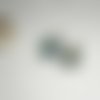 Boucles d'oreilles coeur vert en cristal de swarovski sur clous argent 925 
