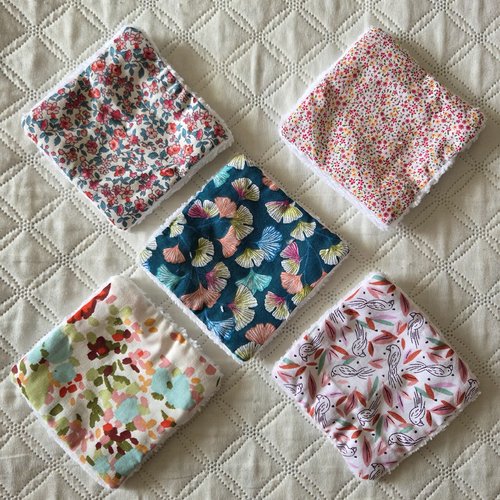 004bl - lot de 5 lingettes 10x10