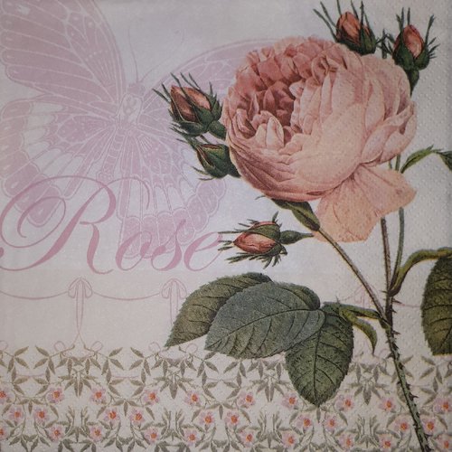 18 "serviette en papier" rose majestueuse