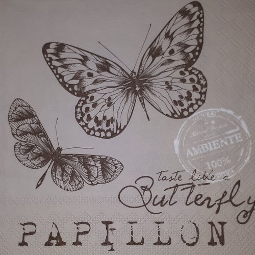 26 "serviette en papier" papillons & ambiance