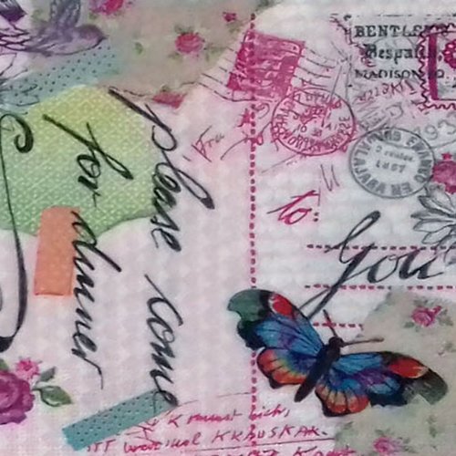 30  "serviette en papier" papillons & amitiés