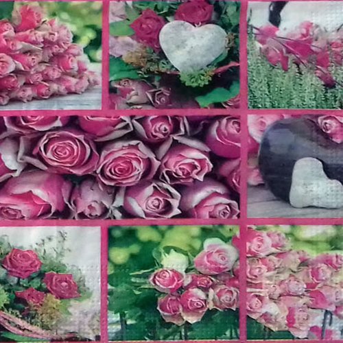 33 "serviette en papier" assortiments de roses