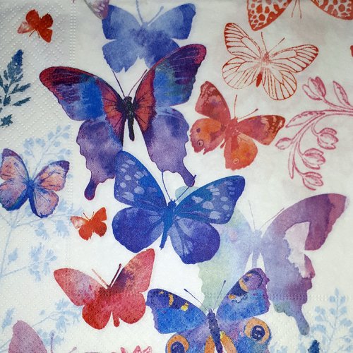 51 "serviette en papier" symphonie de papillons