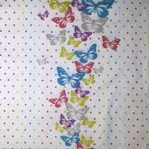 60 "serviette en papier" nuée de papillons