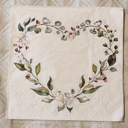 61 "serviette en papier" fleurs & couronne