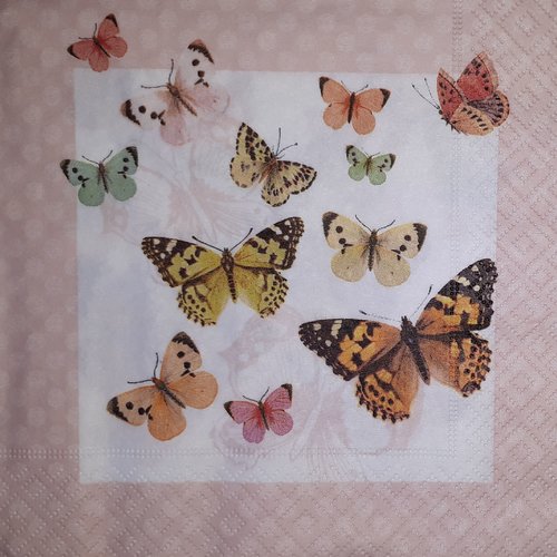 63 "serviette en papier" papillon botanicas