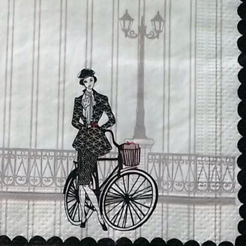71 "serviette en papier" figurine & bicyclette
