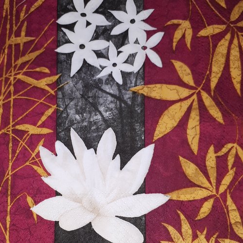 80 "serviette en papier" fleur de lotus