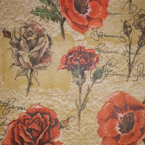 81 "serviette en papier" oeillet & roses