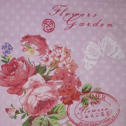 92 "serviette en papier" rose garden