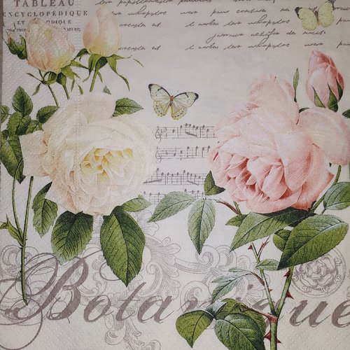 109  "serviette en papier" rose & musique