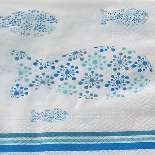 175 "serviette en papier" poissons stylisés